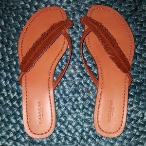 Coach leather sandals
